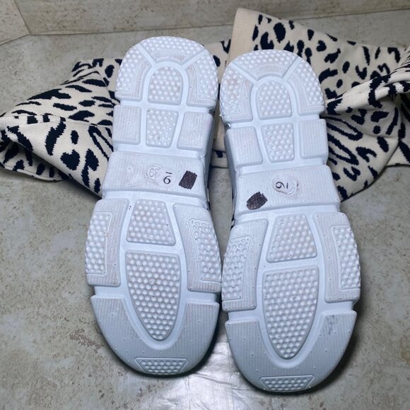 Leopard Print Over-The-Knee Thigh High Sock Sneakers With White Sole - Picture 6 of 6